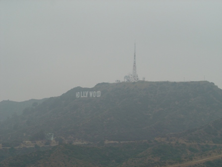 hollywood sign and radio tower, from mt. hollywood trail 