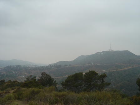 hollywood sign from griffith observatory