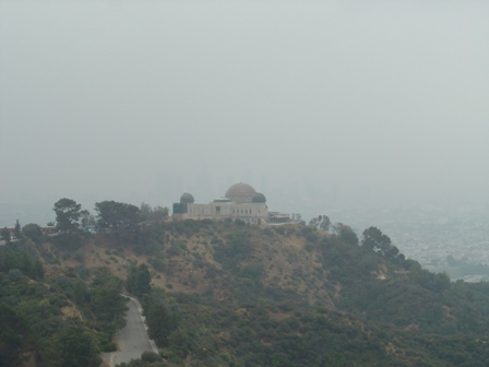 griffith observatory from mt. hollywood trail