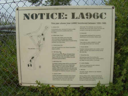 la96c missile site - entry sign