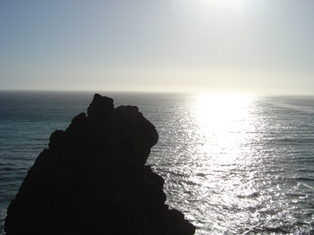 pacific ocean and rock