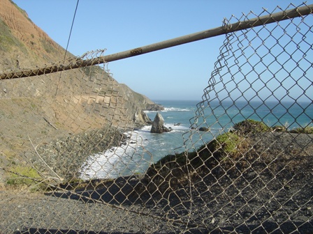 fence along the pacific coast highway