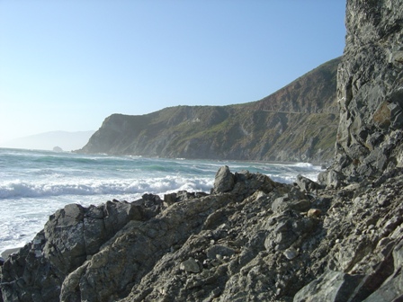 pacific coast highway, rocky beach