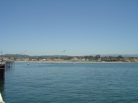 view of santa cruz boardwalk from the santa cruz pier