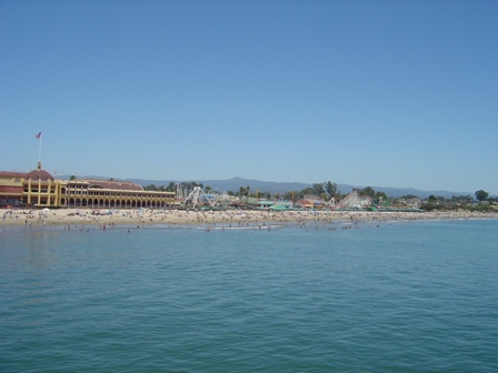 view of casino and boardwalk from pier, santa cruz