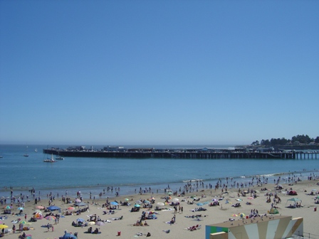 view from skyride of the pier at santa cruz