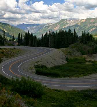 curvy road, Million Dollar Highway