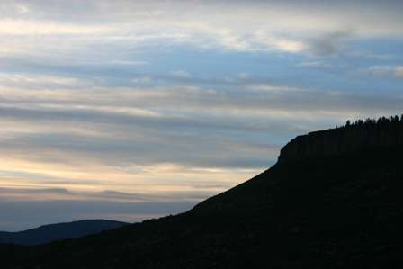 sunset near blue mesa reservoir