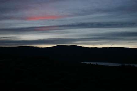 sunset near blue mesa reservoir